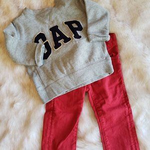 Gap sweatshirt and jeans